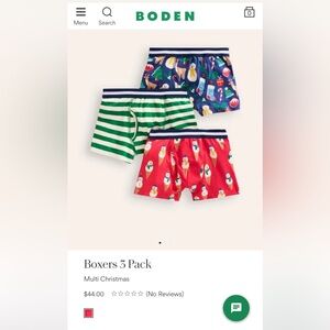Mini Boden 3 pack boxer briefs, size 5-6y, gently used
